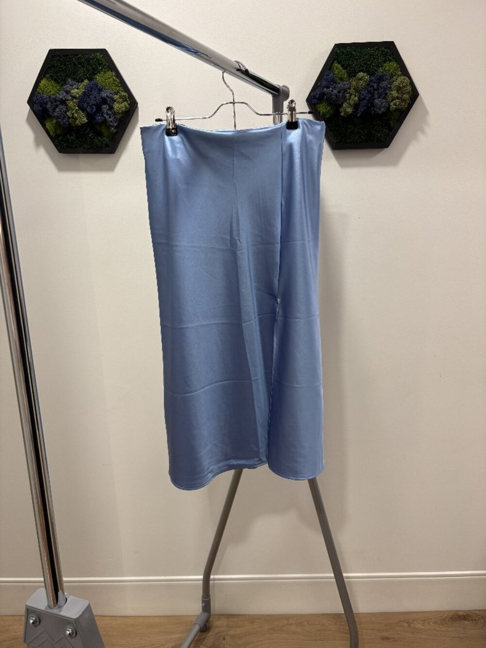 Blue Satin Skirt